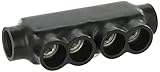 Morris Products 97028 Insulated In-Line Splice, Black, 750 - 250 Wire Range, 1/2" Allen Hex, 7.30" L