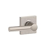Schlage F10 BRW 619 COL Collins Trim Broadway Hall and Closet Lever, Satin Nickel [並行輸入品]