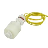 Uxcell Fish Tank Plastic Ball Water Level Sensor Float Switch, DC, 100V, 0.5 Amp, White with Yellow 