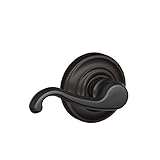 Schlage Callington Passage Lever, Andover Rose, Matte Black [並行輸入品]