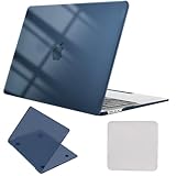 MacBook Pro 14インチ ケース 【2026 M5シリーズ対応】ハードケース M4/M3/M2/M1シリーズ対応 [Pro/Max含む] A3112 A3185 A3401 A2442 A2779 A2918 A2992 A3434 カバー（ディスプレイ用研磨布 クリーニングクロス 付き）, マットシーブルー