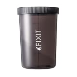 FIXIT フィックスイット シェイカー プロテイン シェイカーボトル シェーカー 400ml 黒 (クリアブラック 目盛り付き ポリプロピレン)