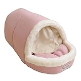 D・SERIES かまくら カーテン付 ペットベッド Sサイズ PBK-038145 サイズ:約32×60×25cm カラー:ピンク ドーム型ペットベッド 犬 猫 超小型犬 小型犬室内