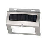 エルパ (ELPA) ソーラー式 LEDセンサーライト ステンレス製 薄型 屋外用 壁掛け 防雨形 IPX4 人感センサー 昼光色 ESL-KS101SL