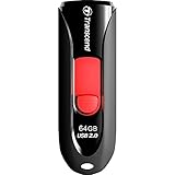 Transcend USBメモリ 64GB USB 2.0 スライド式 ブラック TS64GJF590K