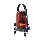 PSE認証★FUKUDA 福田 フクダレーザー墨出し器 充電器 バッテリー ACアダプダ 三脚 レーザー墨出し器 受光器 レーザー墨出器 レーザーレベル レーザー水平器 レーザー測定器 墨出し 墨出し器 レーザー墨 墨だし器 クロスライン★日本語説明書 (EK-453DP(赤5ライン))