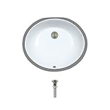 Mr Direct upm-white磁器アンダーマウントシンクバスルームのアンサンブル 7.25 x 19.00 x 15.50 inches クリーム UPM-W-PUD-BN 1