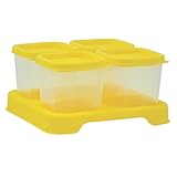 green sprouts Fresh Baby Food 4 Piece Unbreakable Cubes, Yellow, 4 Ounce by green sprouts