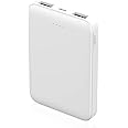 明誠 モバイルバッテリー 大容量 6800mAh 超小型 軽量 超薄型 急速充電【PSE認証済】USB2ポート 携帯充電器 コンパクト スマホ充電器 iOS/Android対応【安心のPL保険（生産物賠償責任保険)加入】(ホワイト)