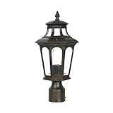 Alico Lighting 9517MM Acclaim Lighting Marbleized Mahogany Finished Outdoor Postmount with Clear Bev