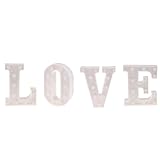 Perfk 4個　LED　字幕ライト　アルファベット　l O V E　ライト　結婚　部屋　装飾　ロマンチック　雰囲気　　