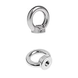 B Blesiya 304ステンレススチール製　M8＋M10　2個入り　品質保証　リフトアイナット　リング形状　耐久性と実用性