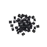 Y.K.K ファスナー用止め金具 下止めパーツ 50個入 ビスロン用/3号対応 ブラック塗装 F2-231