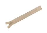 Y.K.K フラットニットファスナー 20cm 10本入 濃いベージュ FN20-573