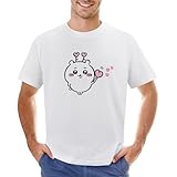 [GORMEL] ちいかわ プリントTシャツ メンズ レディース 夏服 丸襟 通気性 快適 コットン 綿製 人気 おしゃれ 可愛い 男女兼用 柔らかい 快適 カジュアル 半袖 綿100% 面白ｔシャツ