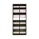 アルファタカバ シンプル書棚シリーズ レインボー80cm幅(H)ハイタイプ ダーク