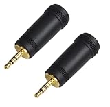3.5mm ステレオミニジャック(メス) → 2.5mm ステレオ超ミニプラグ(オス) 変換プラグ 金メッキ 2個 PLG-N6105GD-2P