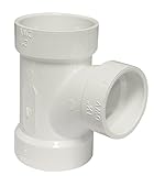 Canplas 192126L PVC DWV Sanitary Tee, 2 x 2 x 1-1/2-Inch, White [並行輸入品]