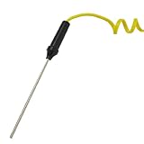 uxcell 80mm x 3mm プローブ K タイプ 温度測定範囲0-500C コイル熱電対 1.5M