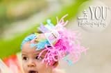 かわいいカップケーキとファー カラフルリボンピン付ヘアバンド 【セミオーダー】 [Baby Product]