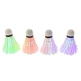 meiyiu GenericダークナイトライトLED照明4個LEDバドミントンShuttlecock Birdies Shuttlecock
