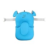 Noloo 赤ちゃん用マット お風呂マット 新生児 シャワー スポンジマット おふろ用品 保護 安心 ベビーバス用品 お風呂用ねんコロマット　フック付き片付け簡単