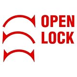 開ける 閉める 矢印ステッカー 右回転 左回転 OPEN LOCK CLOSE シール 宅配BOX 宅配ボックス 鍵 車 鍵穴 ドア 扉 ドアノブ カッティングステッカー 転写シート (30mm レッド)