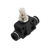 uxcell　空気圧速度制御 フィッティング　プッシュクイック継手 　2ウェイ 　6mm － 6mm