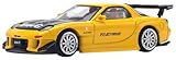 POP RACE 1/64 マツダ RX-7 (FD3S) RE-AMEMIYA WIDEBODY YELLOW 完成品
