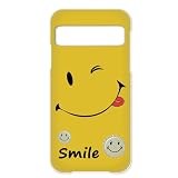 Google Pixel 7 用 スマホケース ピクセル7カバー 軽量 ハードケース ペコ スマイル ニコちゃん ポップデザイン キャップロゴ イエロー h080a01