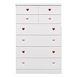 アルファタカバ ベビータンスシリーズ パルコハート 90cm幅6段 レッド/ピンク