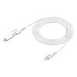 イーサプライ USB Type-C Lightning 2in1 USBケーブル 1m TypeC-C PD60W対応 MFi認証品 データ転送 iPad iPhone13，14，15，16 メッシュケーブル EZ5-IPLM034W-1