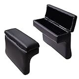 Gstage ハイエース レジアスエース 200系 GL スーパーGL 1型~8型 車 車用アームレスト コンソールボックス 車内収納ボックス HIACE H200 2004.8～ 車種専用設計 小物入れ 肘掛け 肘置き 本革調 多機能 収納アクセサリー 内装パーツ カスタムパーツ 装着簡単 落下防止 インテリア パーツ (ブラック（2個入り））