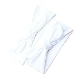 Lovoski 2点セット　ママ　ベビー　親子　蝶結び　ウサギの耳　ヘアバンド　ラップ　ヘッドバンド　髪留め　全8色 - ホワイト