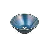 カクダイ 瑠珠 丸型手洗器 孔雀 493-011-CB