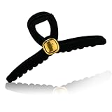 Sluxa 黒です女性用ヘアピンです，ヘアクリップ 大きめ，ファッションです 髪留め，バナナクリップ，髪留め クリップ，バンスクリップ 大きめ。 (#4)