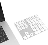 テンキー bluetooth Cateckテンキーワイヤレス [充電式] 34キー無線 数字キーボード ブルートゥース テンキー 人間工学設計 1000万回高耐久 持ち運び便利 コンパクト 小型 極薄型 Android/Windows/IOS 対応 MacsとPCs向けのデザイン (Silver)