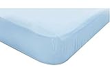 Bon Bonito Soft & Comfort 100% Cotton Jersey Knit Fitted Sheet 300 thread count (39x75, Blue) by Bon