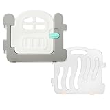 ifam ベビーサークル ドアオプション シェル (ミント＆ホワイト)