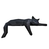 (ADOSSY) ペーパークラフトキット ペーパークラフト 動物 用紙 大人 子ども 初心者 ひよこ 猫 ペンギン (ねこ 黒)