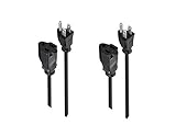 C&E 2 PCS 16AWG Power Extension Cord Cable Black 10 Feet CNE592312 [並行輸入品]
