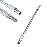 フレキシブルシャフト 連結軸ドリル ドリルアクセサリ 300mm 六角ドライバービット　電動ドライバー用 充電ドリル用　メタル製 木彫作業/磨き作業/研磨/彫刻/穴あけ作業　シルバー　　