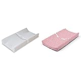 Summer Infant Contoured Changing Pad White with Changing Pad Cover Days Pink [並行輸入品]