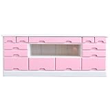 テレビ台　ローボード　ピンク×ホワイト　完成品