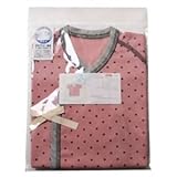 大衛 アメジスト やわらか短肌着フライス 水玉ピンク 50~60cm