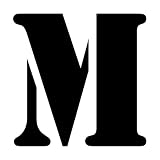 一文字からの M stencil フォント Sサイズ 3cm×3cm 一文字からの ステッカー mojis-stenc0Sm-ds