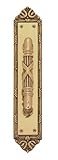 BRASS Accents A05-P7231-605 Ribbon & Reed Pull Handle-Plate 2-.50 in. x 13-.75 in. Polished Brass