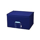 収納ボックス フタ付き おしゃれ 収納box 布 引き出し ルミナス ストレージボックス ラック内収納ボックス5443深型 幅54×奥行43×高さ30cm ネイビー LSB5443HNV