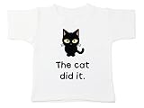 Starlight Baby The Cat Did It Tee、100 %コットンシャツ カラー: ホワイト