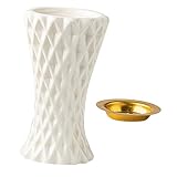 HAWILLOSCH セラミック香炉 香皿 ヴィンテージ装飾 炭スティック 炭焼き香 家庭用香炉 ofc のそみ incense stick レトロな香炉の装飾 スティック用香立て セラ 白い